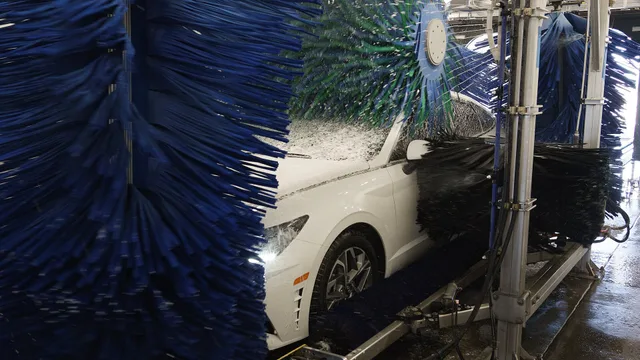 The recently opened KwaPa Kar Wash is adjacent to the Cocopah Korner Convenience Store on the Cocopah Reservation, near Yuma, Arizona, on August 24, 2023. The carwash features a fast, efficient, and clean drive-through process that utilizes soft brushes, pressure water spray, cleansing foam, spotles. Seattle car wash washwater rules and water reclamation options